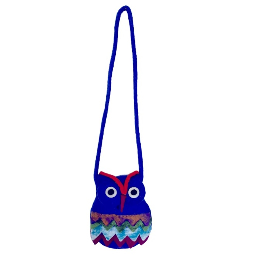 Ball Rugs Nepal 100% Wool Owl Ball Rugs Shoulder Bag